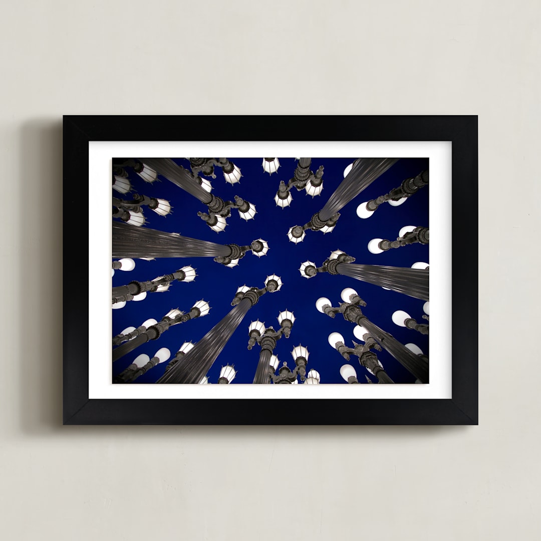 "The Lighthouse" - Art Print in Midnight by Jessica Cheney - Framed