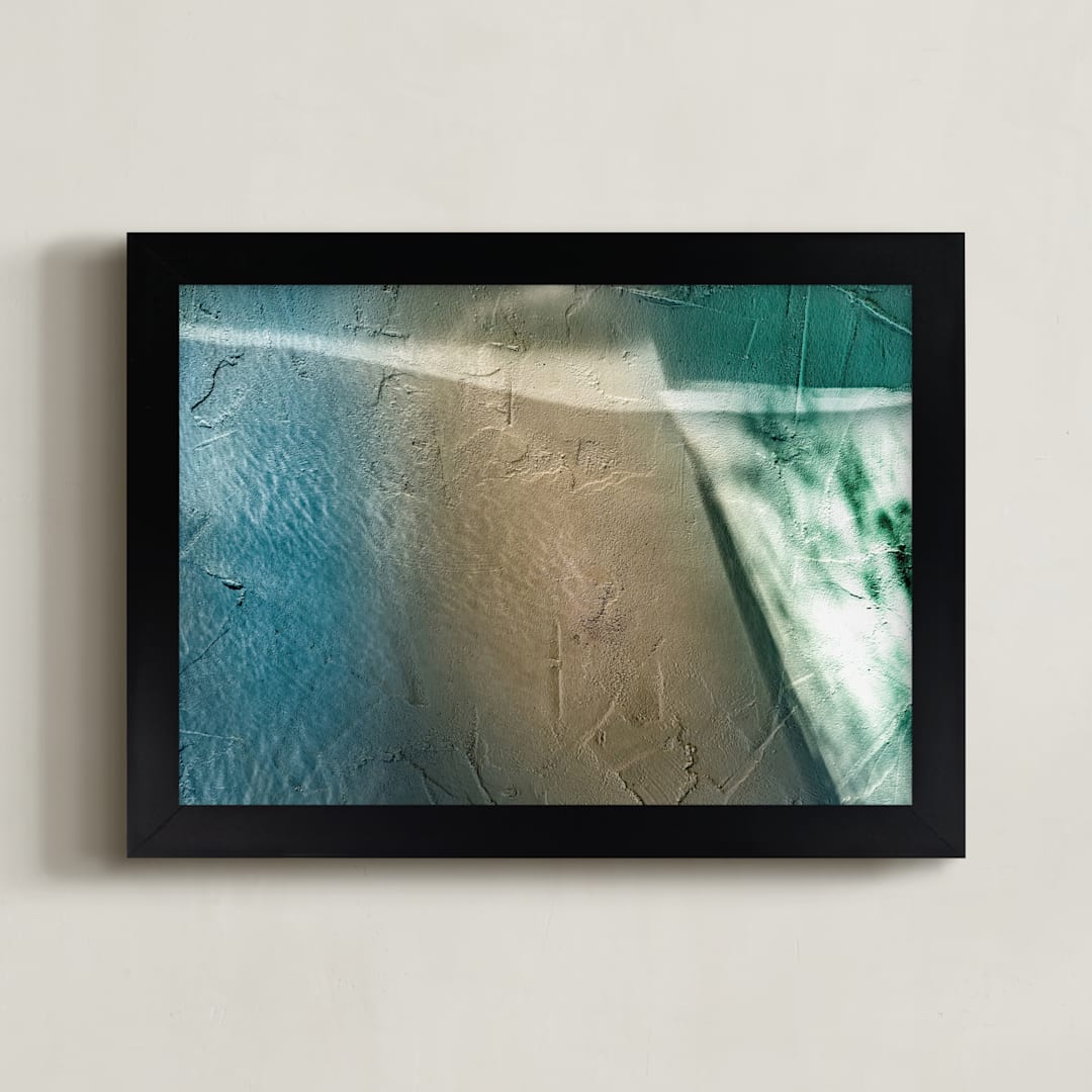 "Coastal Shadows" - Art Print in Summer Day by Von Sides - Framed