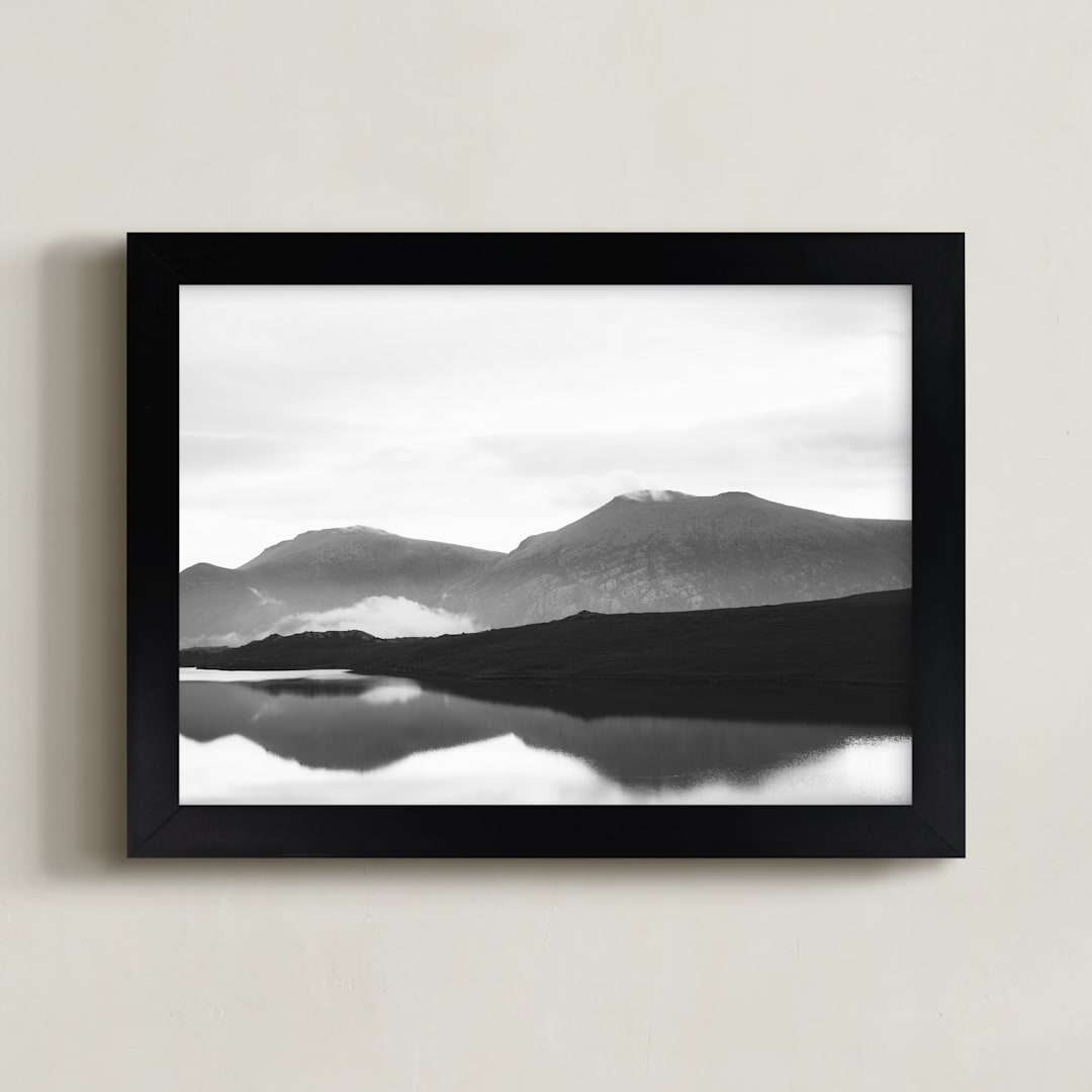 "the loch" - Art Print in Black and White by Kamala Nahas - Framed