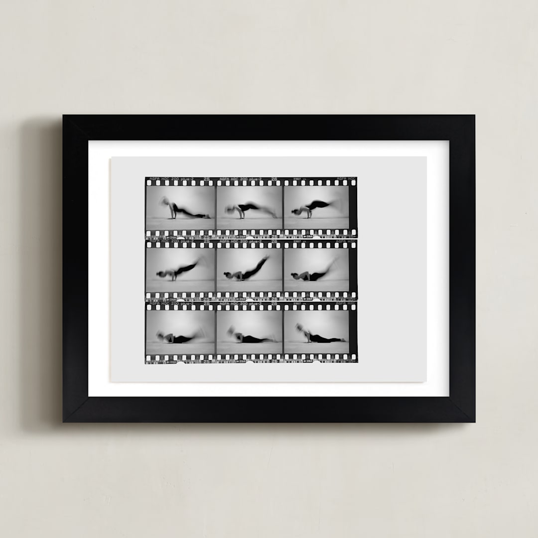 "The Worm in Motion" - Art Print in Vintage Grey by Kelsey Mucci - Framed