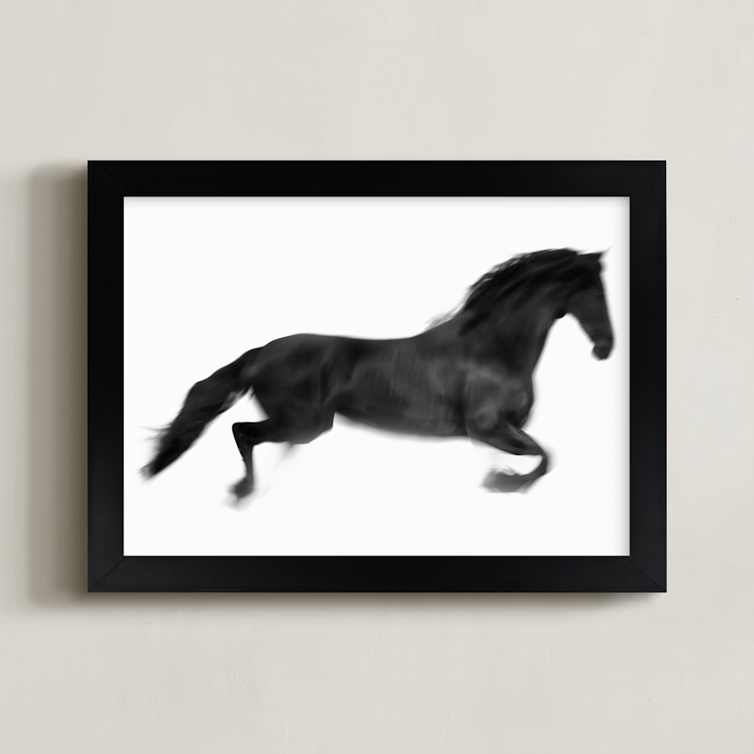 "Pure Energy" - Art Print in Black by Irene Suchocki - Framed