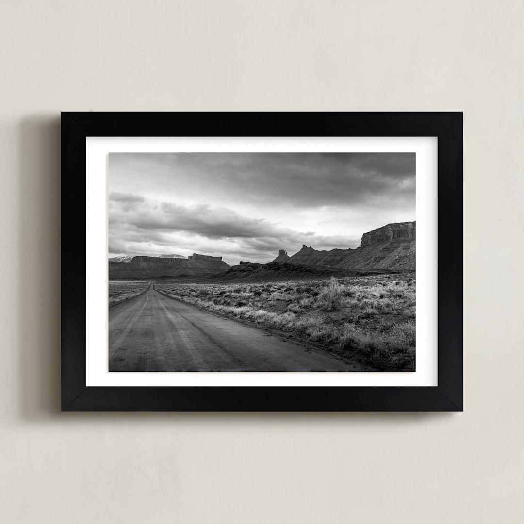 "buttes & mesas I" - Art Print in Desert Grey by Eric Clegg - Framed