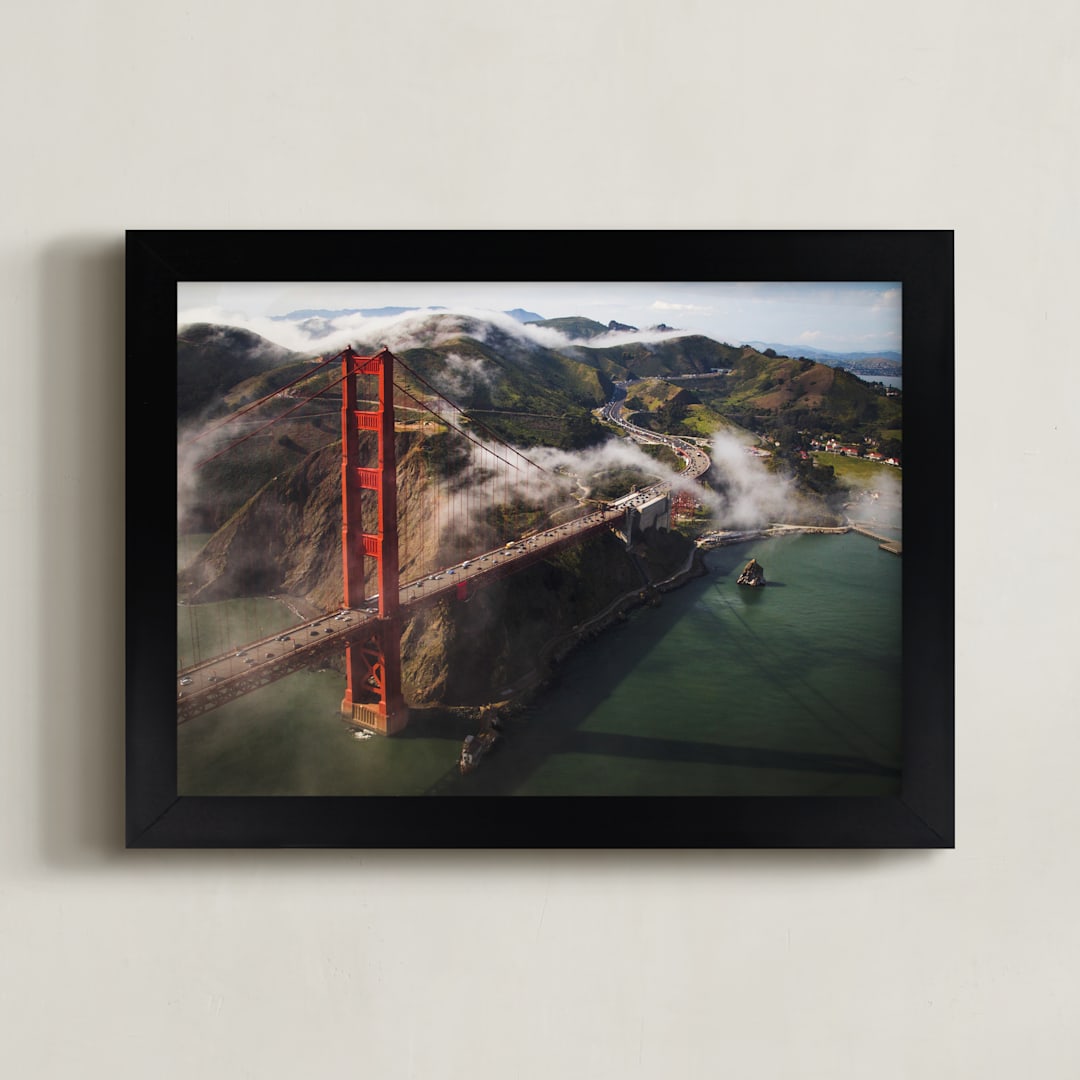 "Come Fly With Me" - Art Print in Golden Gate Orange by Melissa Walls - Framed