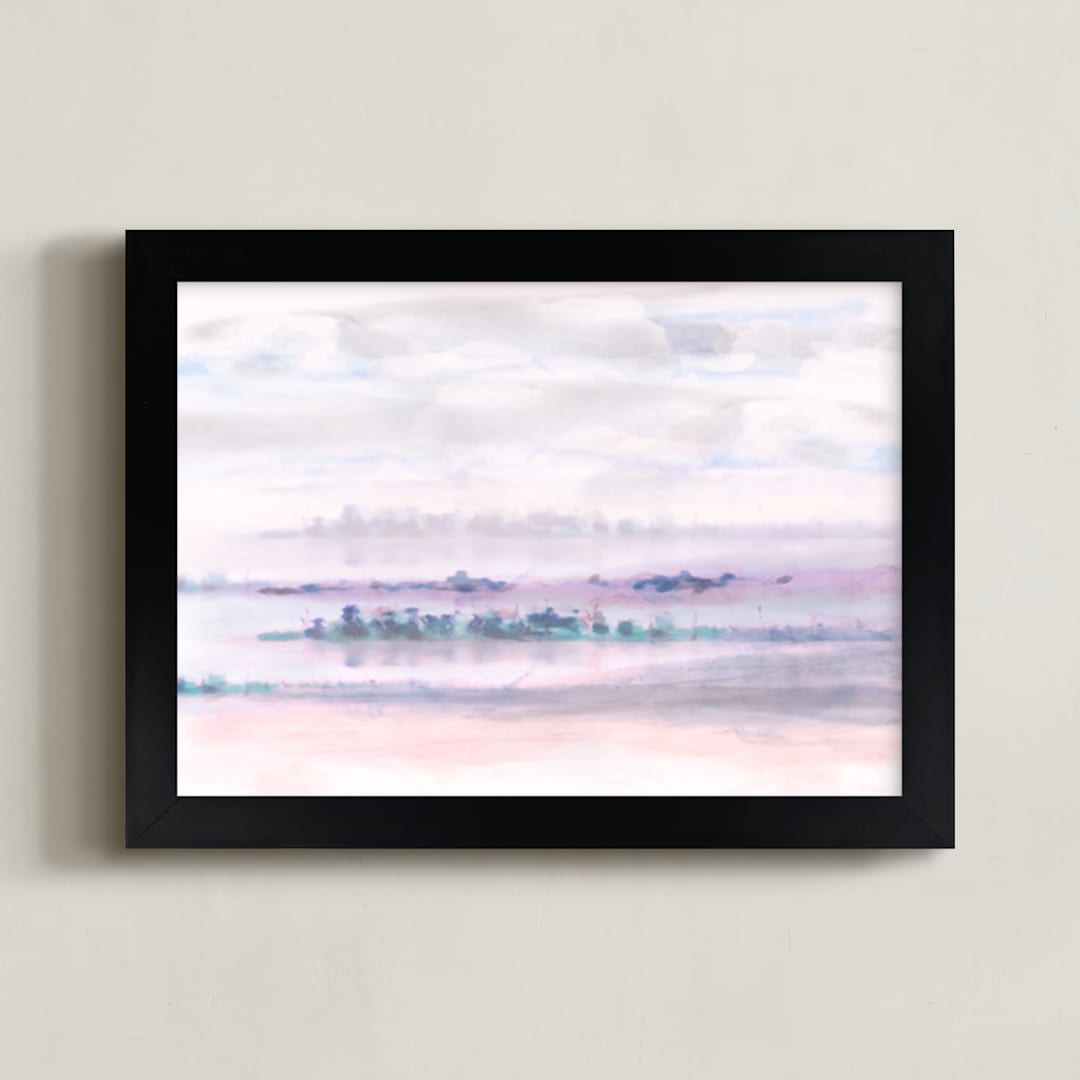 "Peninsula" - Art Print in Dusty Lavender by Grace Kreinbrink - Framed