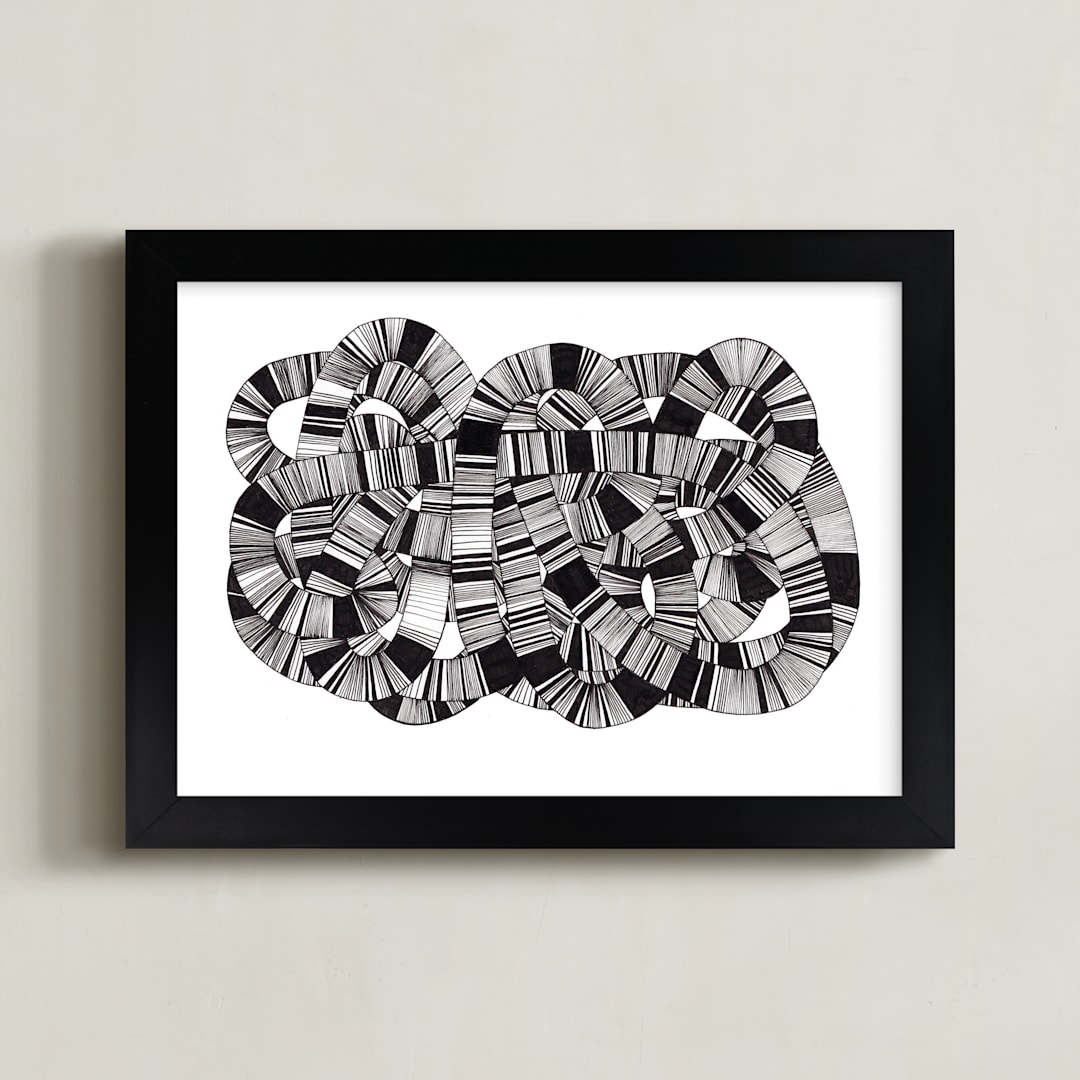 "Sandworm 2" - Art Print in Black by Jaime Derringer - Framed