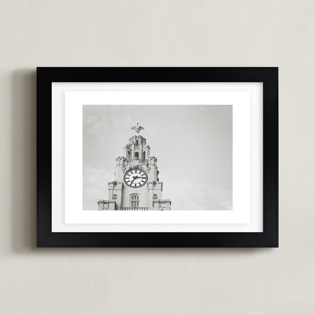 "liver bird" - Art Print in black and white by Stacy Cooke - Framed