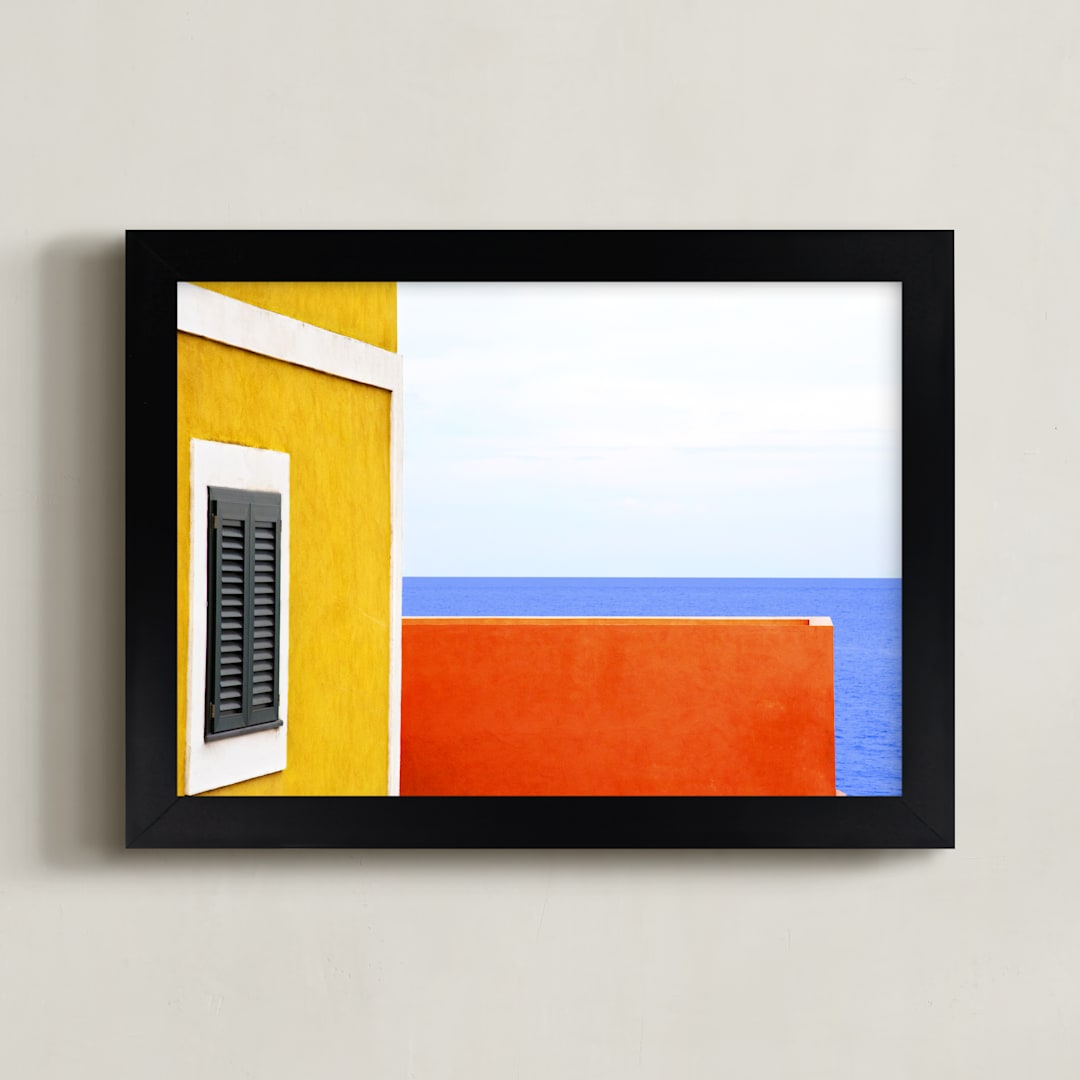 "Lonely horizons looking for summer" - Art Print in Sunglow by Massimiliano Massimo Borelli - Framed