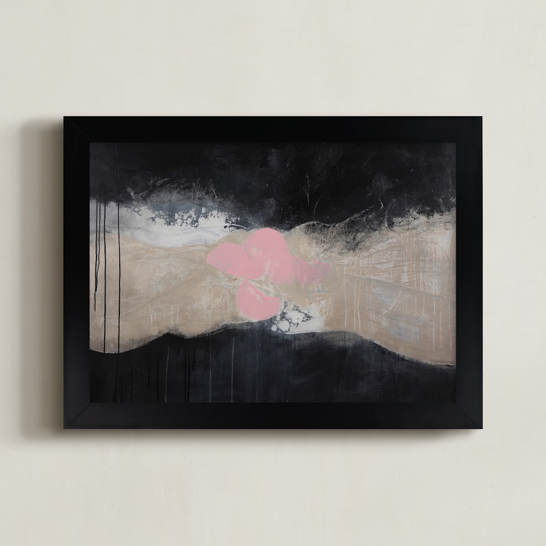 "Cosmic Intervention" - Art Print in Black by Bethany Mabee - Framed