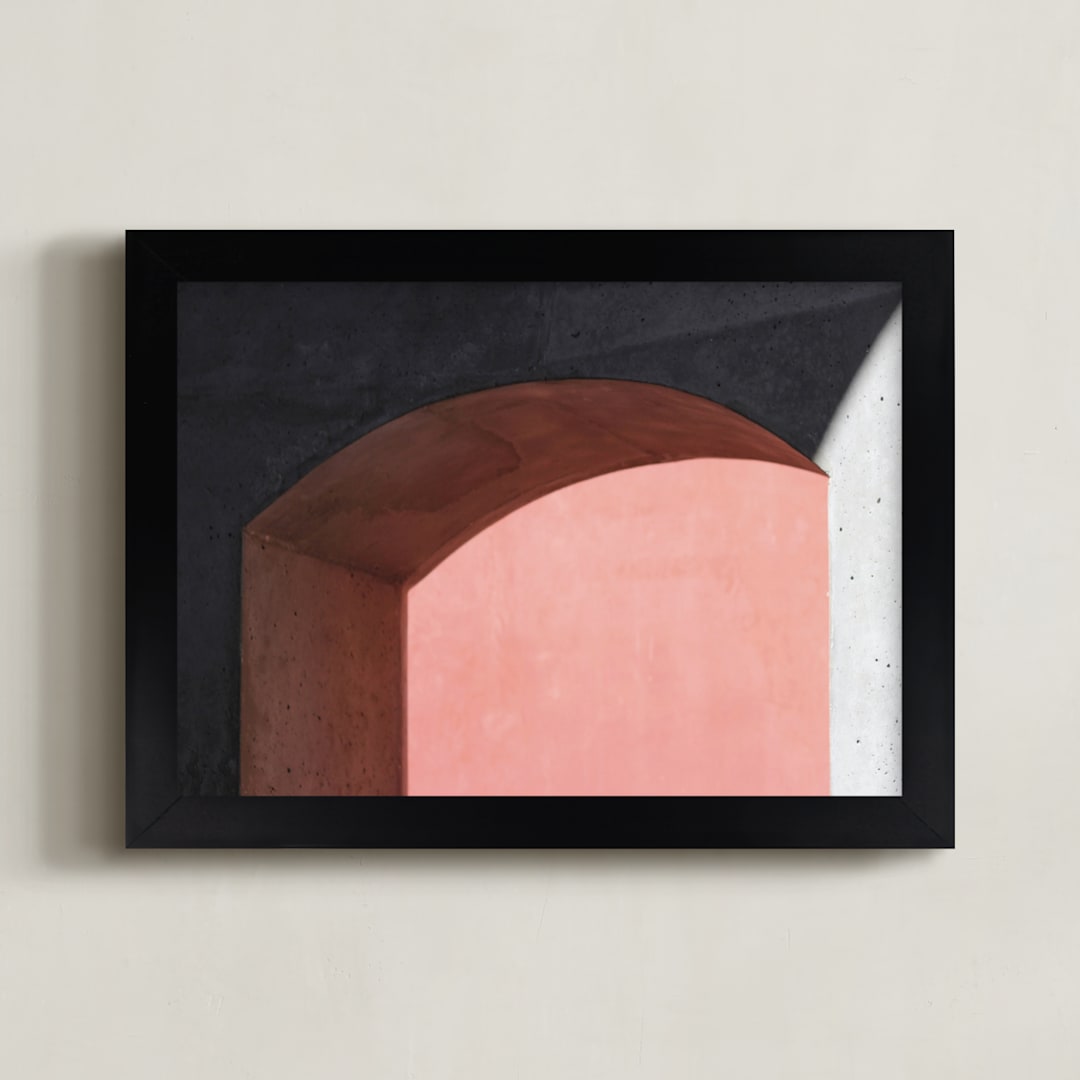 "the arch" - Art Print in Salmon by Jenna Gibson - Framed