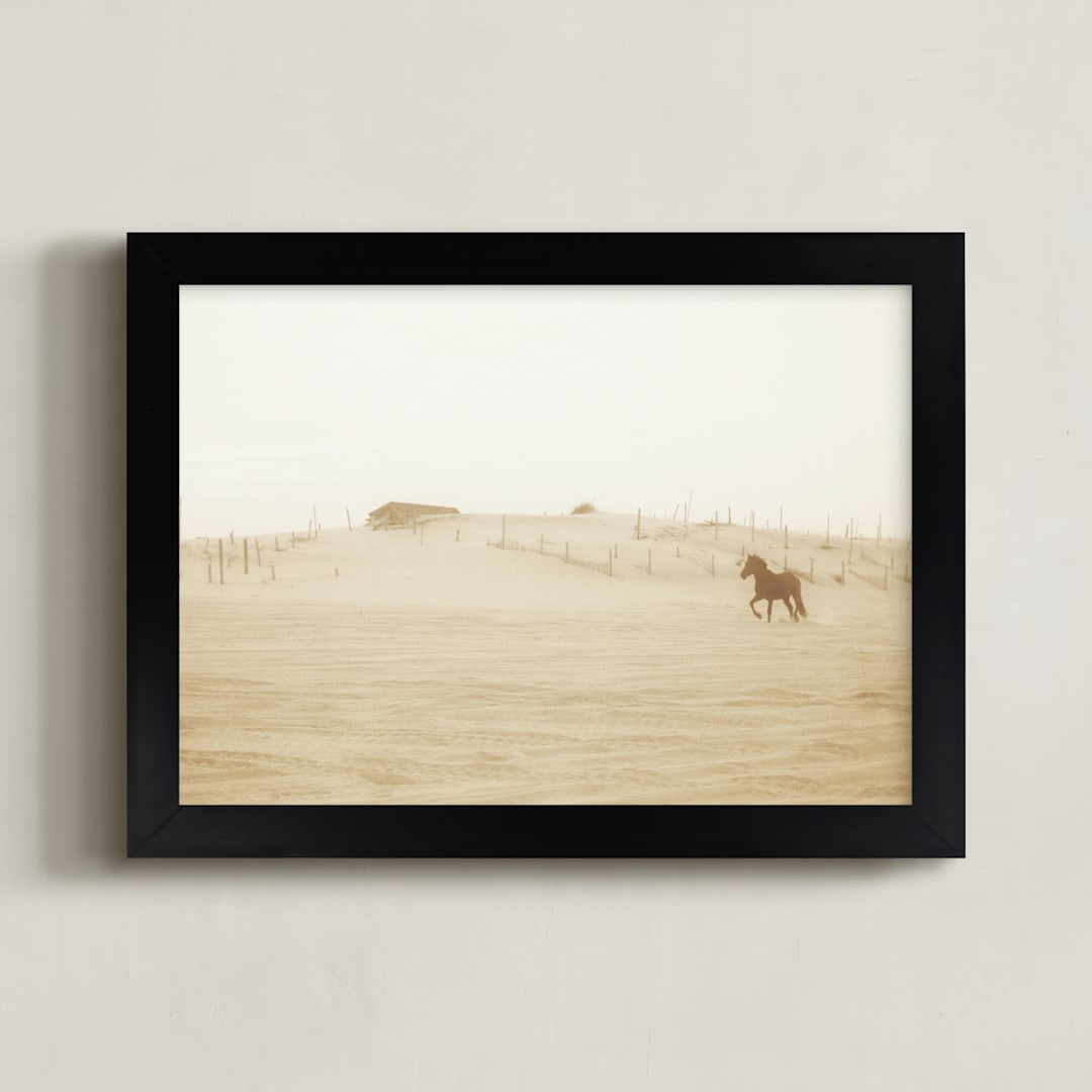"Wild and Free" - Art Print in Dusty Road by Robin Ott - Framed