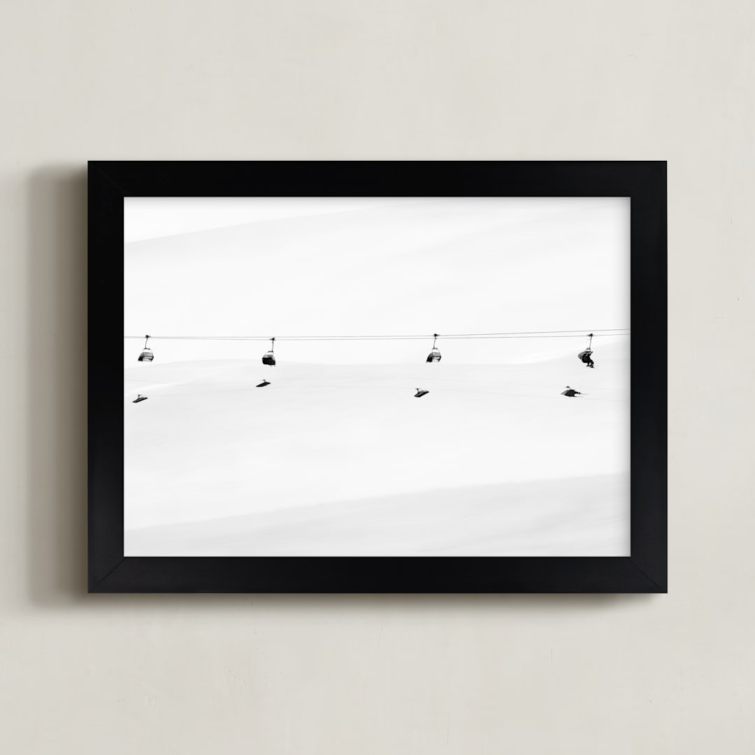 "Into the white" - Art Print in grey by Massimiliano Massimo Borelli - Framed