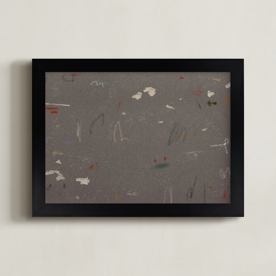 "Room" - Art Print in Grey by Shiho Whitehead - Framed