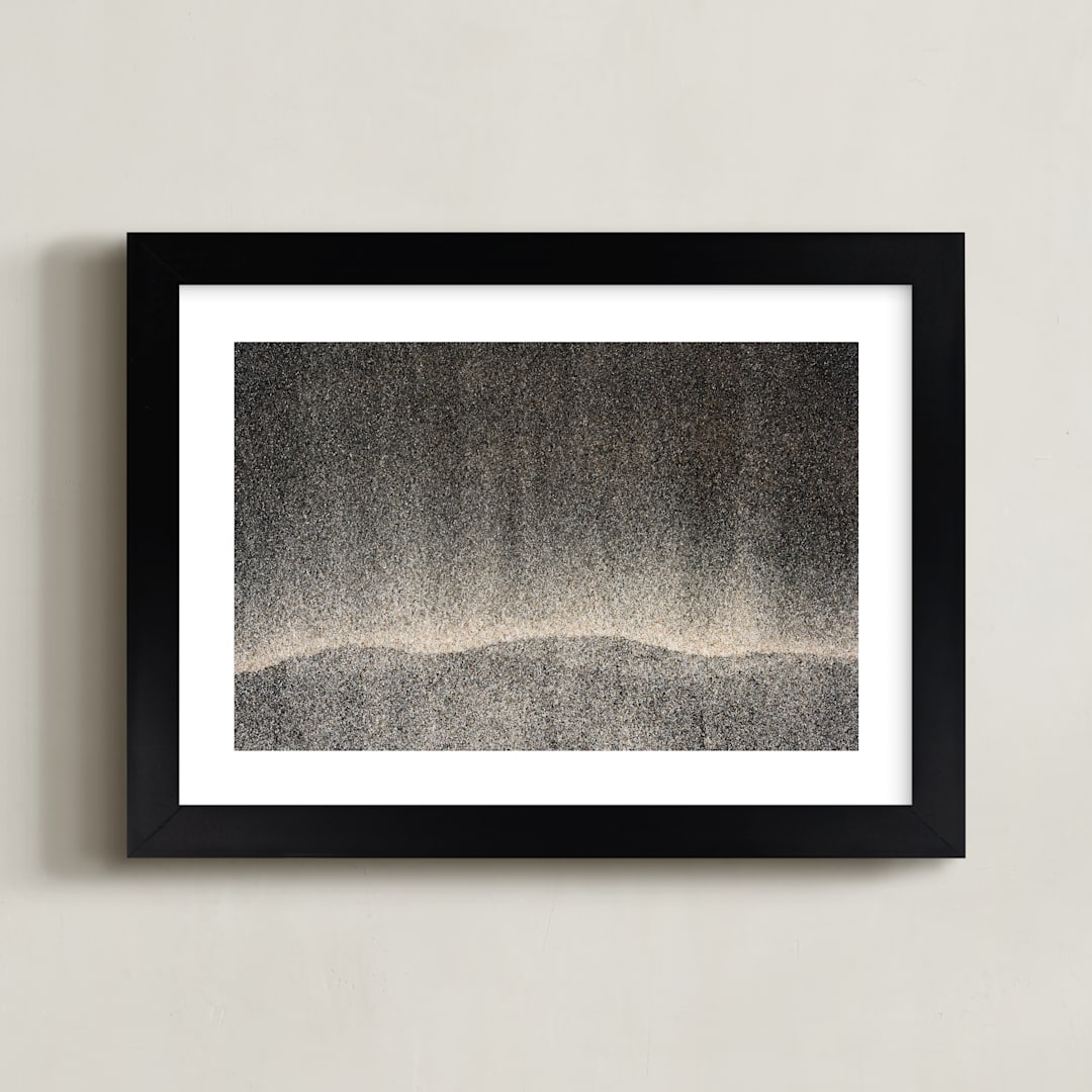 "Sandscape 46" - Art Print in Sandy Beige by Chris Benjamin - Framed