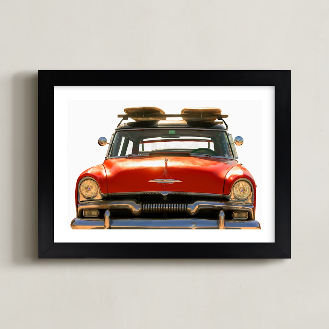 "Surfing Since 1955" - Art Print in Chili Pepper by Carole Crohan - CaroleeXpressions - Framed