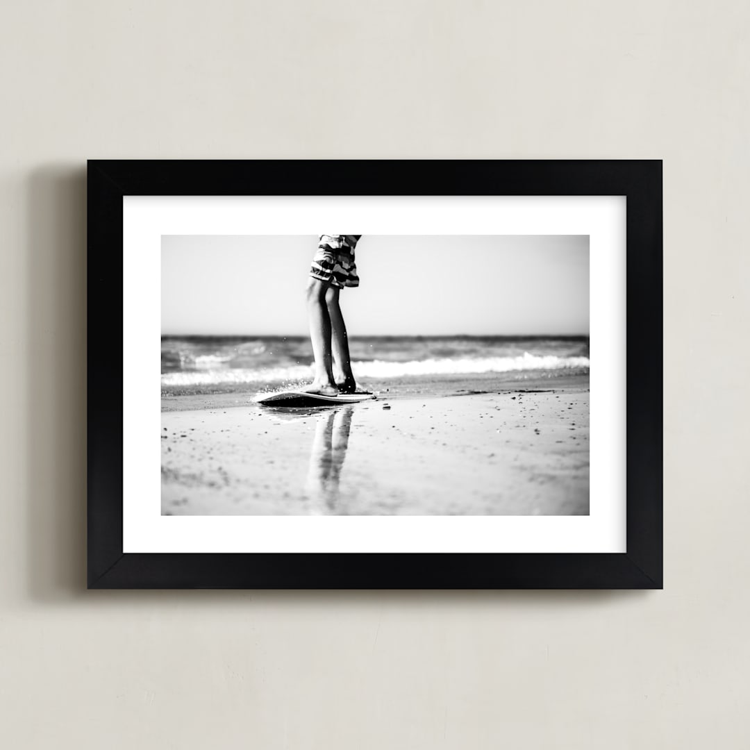 "Skimming through Summer" - Art Print in Black & White by Kate Dailey - Framed