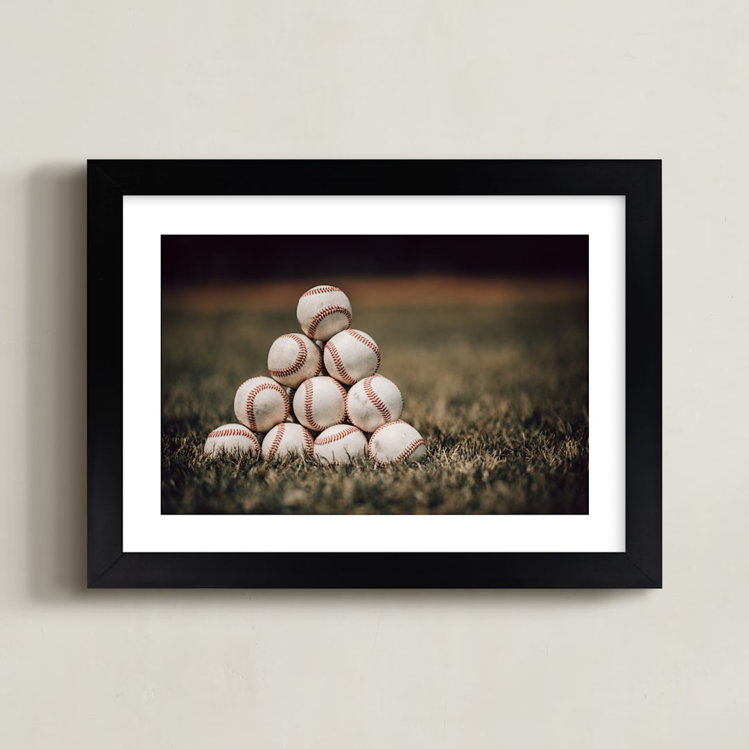 "For The Big Game 1" - Art Print in Field by Janet Cruz - Framed