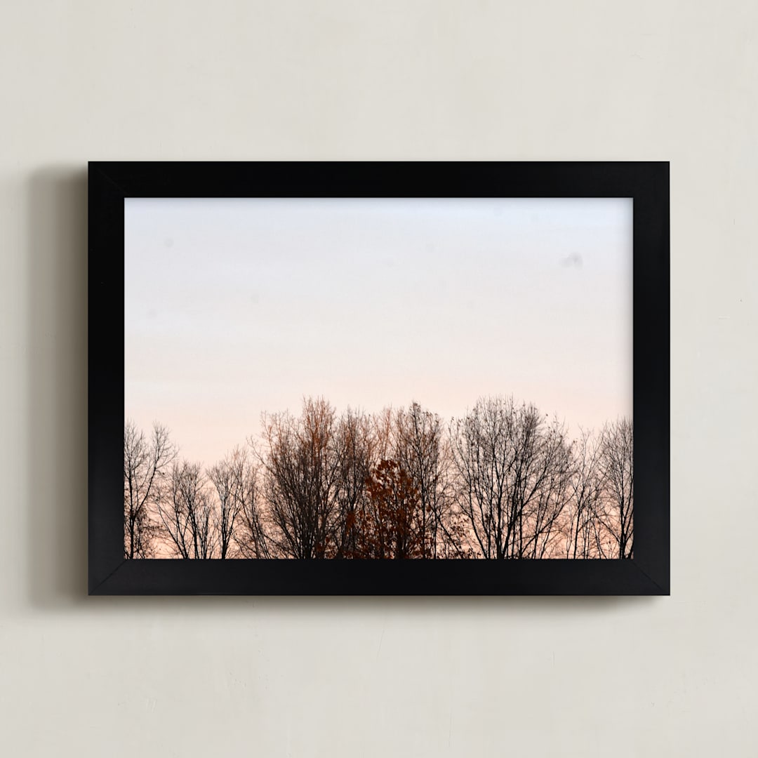 "Evening Light" - Art Print in Azure by Lisa Assenmacher - Framed