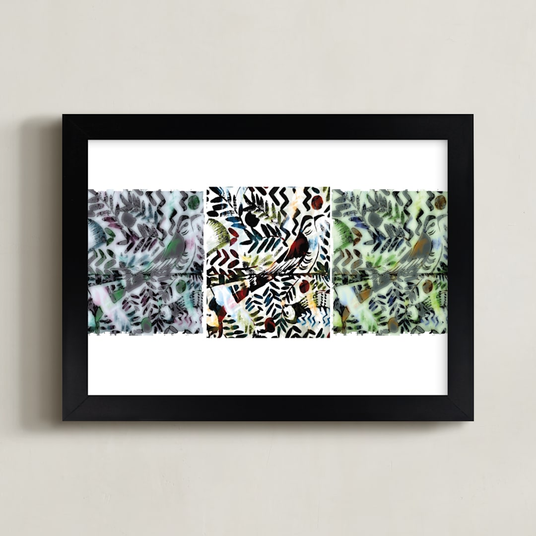 "Bird Song" - Art Print in Blue Bird by A MAZ Design - Framed