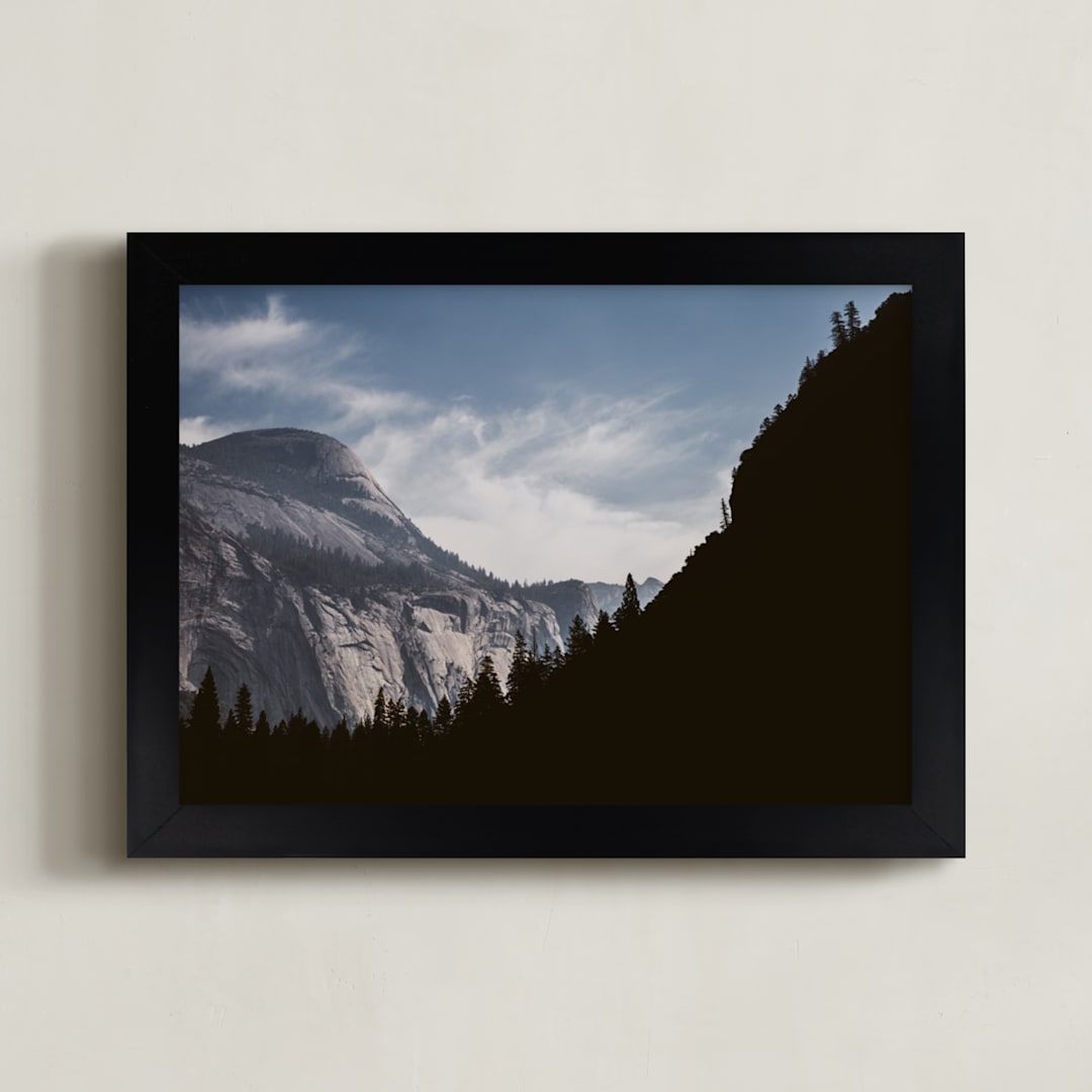"Just Around The Corner" - Art Print in Morning Blue by Christian Florin - Framed