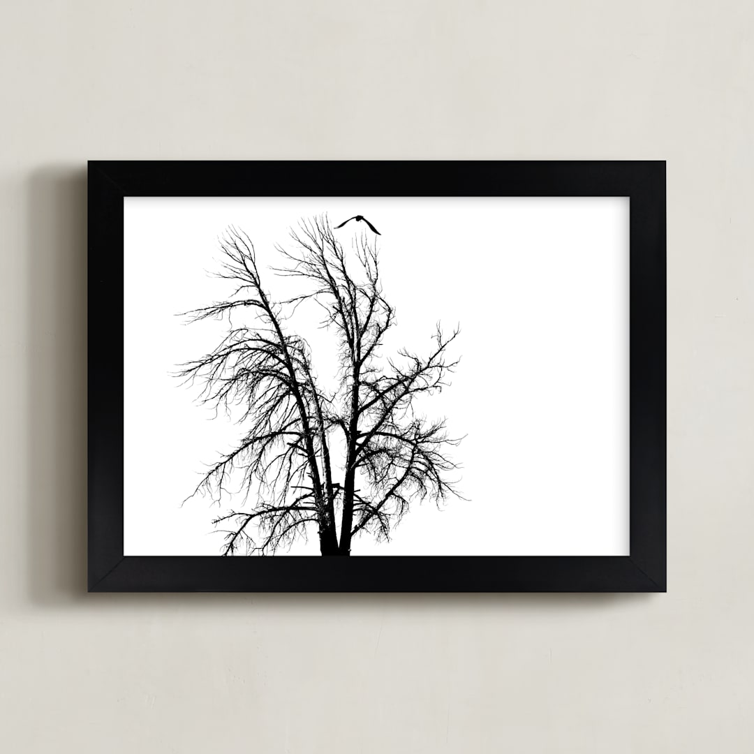 "Fly Free" - Art Print in Black and White by Leslie Le Coq - Framed