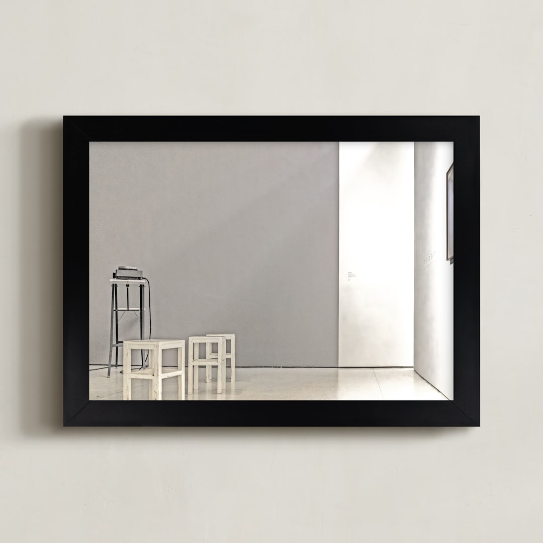 "the PROJECTOR" - Art Print in black,white,and brownish by Gail Schechter - Framed