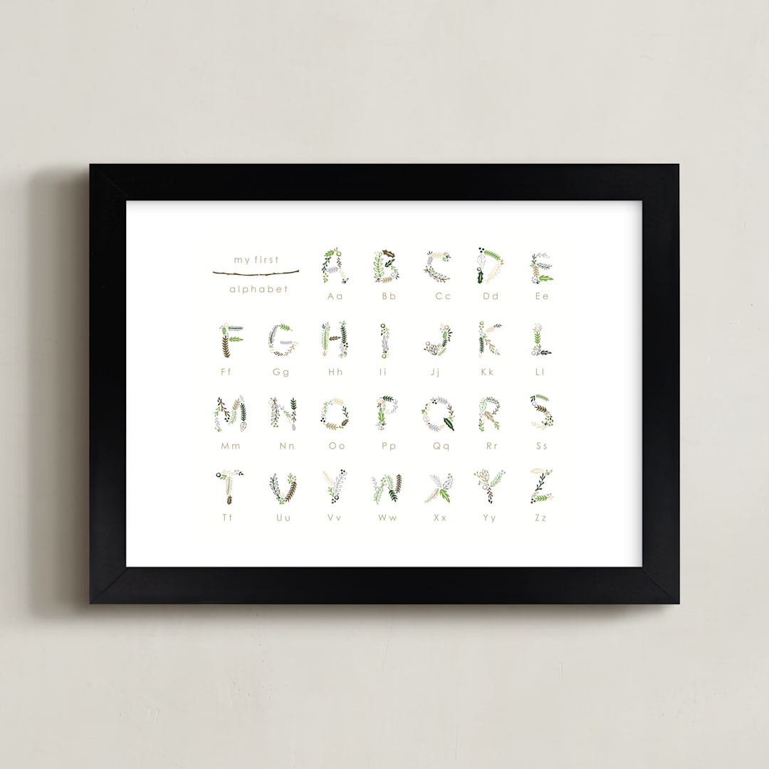 "Sprout" - Art Print in Moss by Marabou Design - Framed