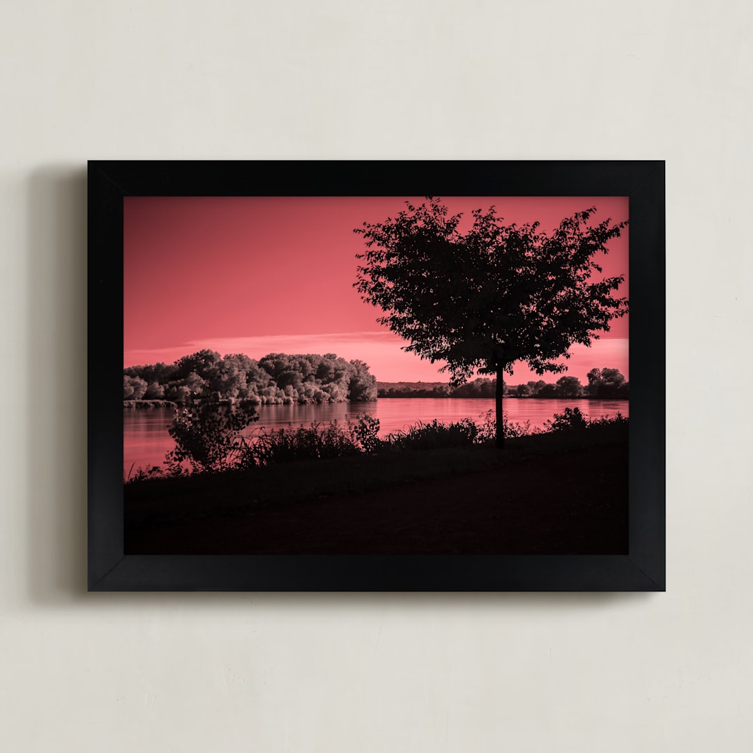 "Riverradiate Two" - Art Print in Rose Glow by Jeff Preuss - Framed