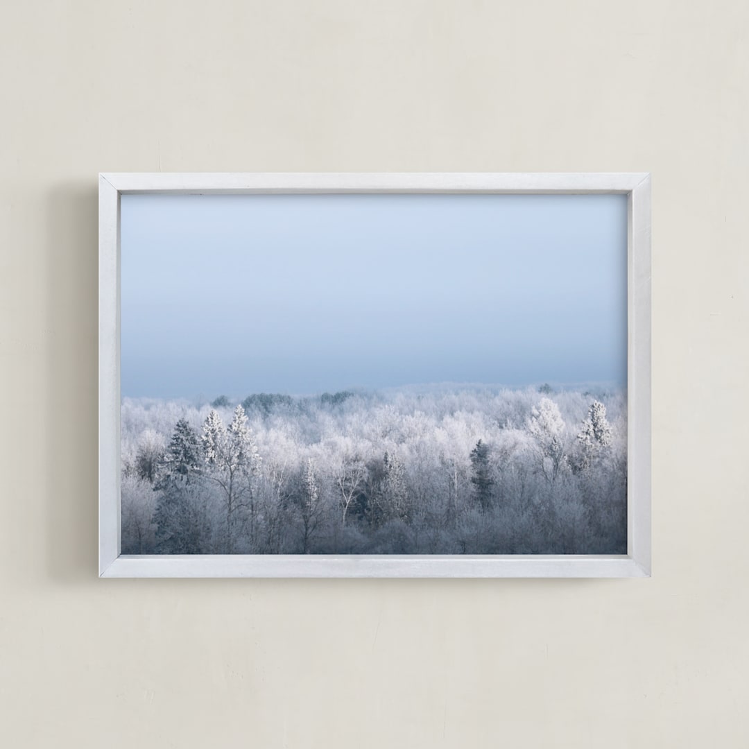 "Frosted Horizon" - Art Print in Natural Light by Three Wings North - Framed