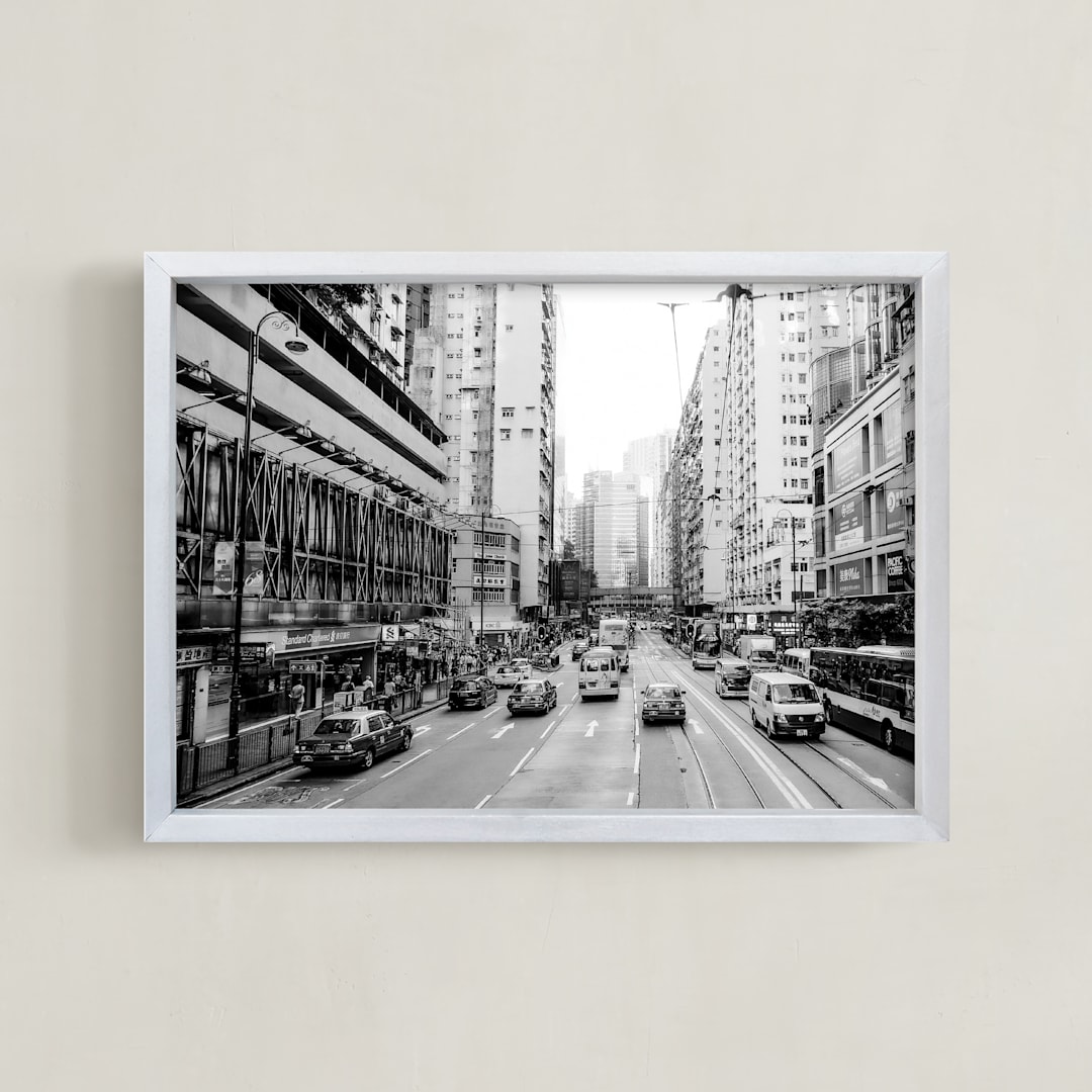 "Concrete" - Art Print in Black by John Paul - Framed