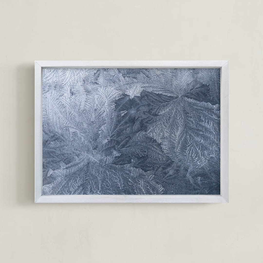 "Winter Etching No. 2" - Art Print in Ice by Janie Allen - Framed