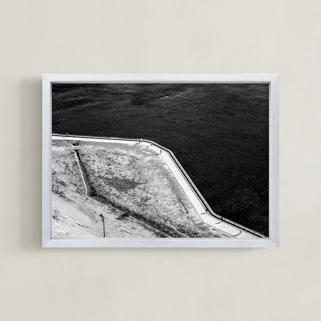 "Study of negative #2" - Art Print in pitch black by Van Tsao - Framed
