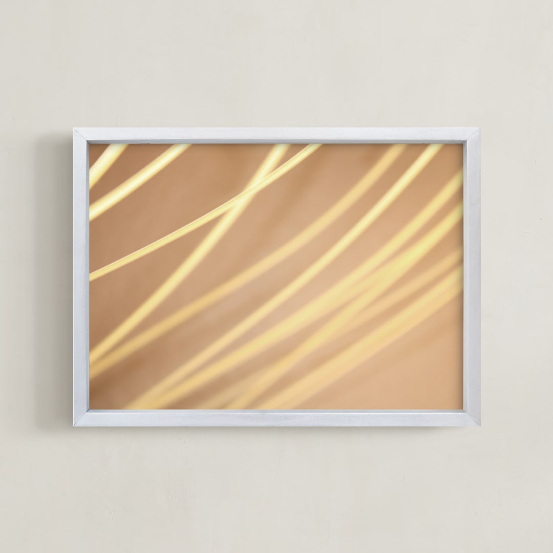 "Go with the flow" - Art Print in Natural by Loree Mayer - Framed