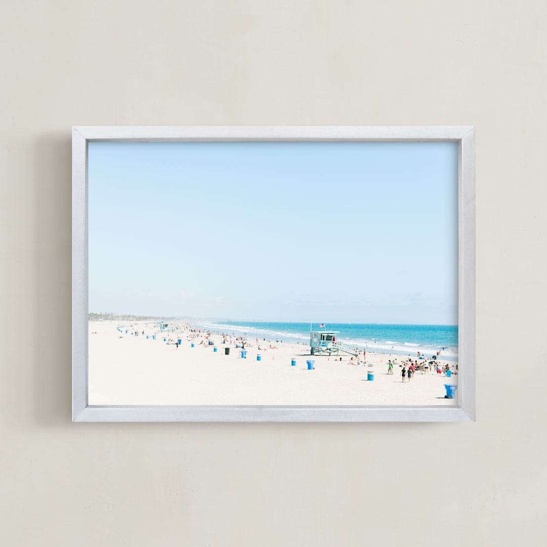 "Santa Monica Blues" - Art Print in Color by Jessica C Nugent - Framed