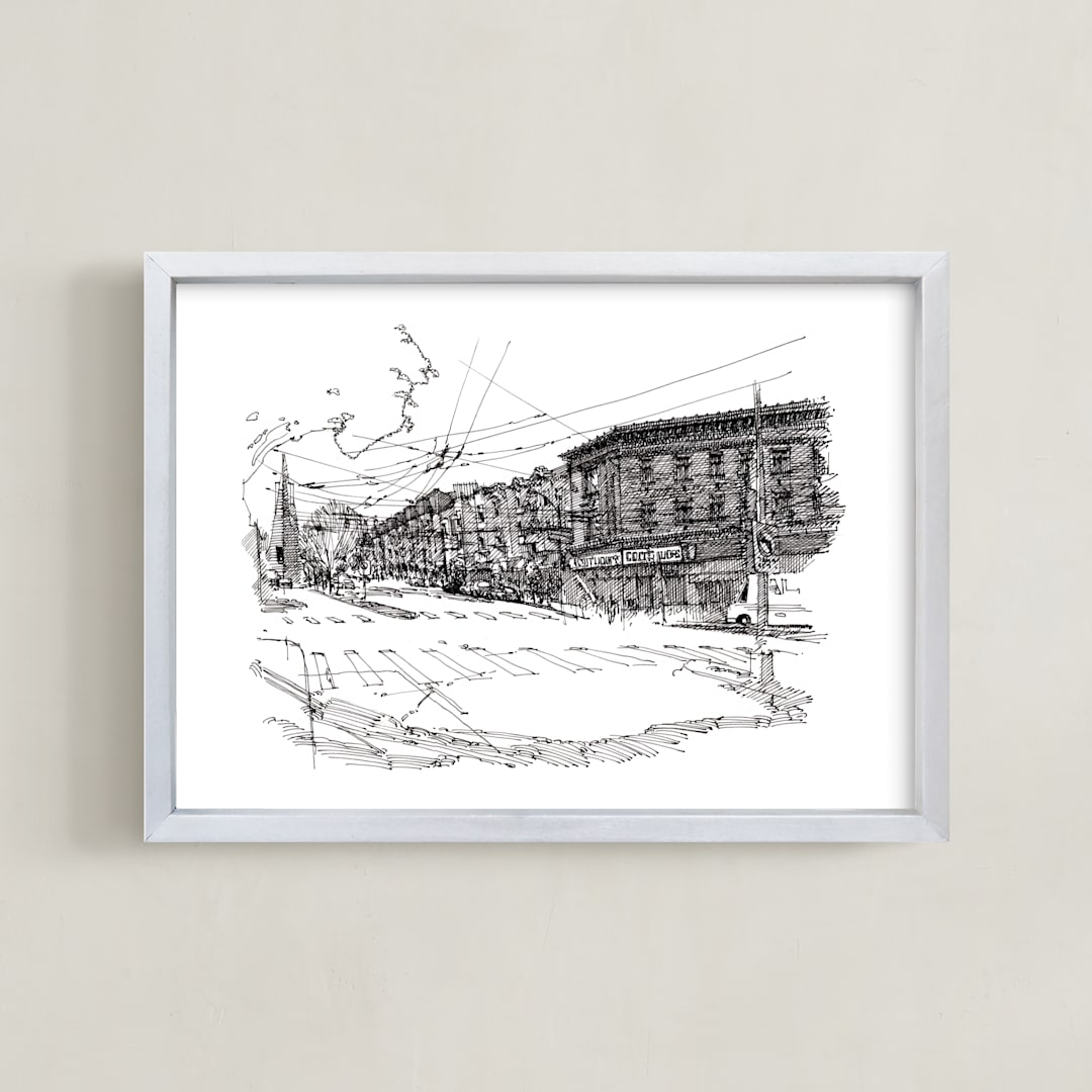 "North Beach 1" - Art Print in Black by IMG_101 - Framed
