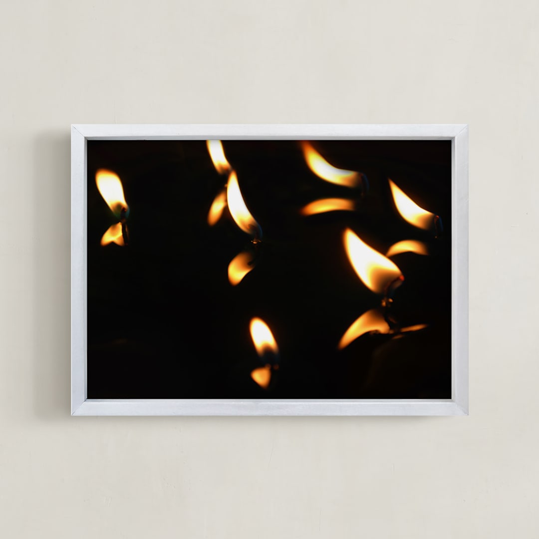"Candlelights" - Art Print in light by Belia Simm - Framed