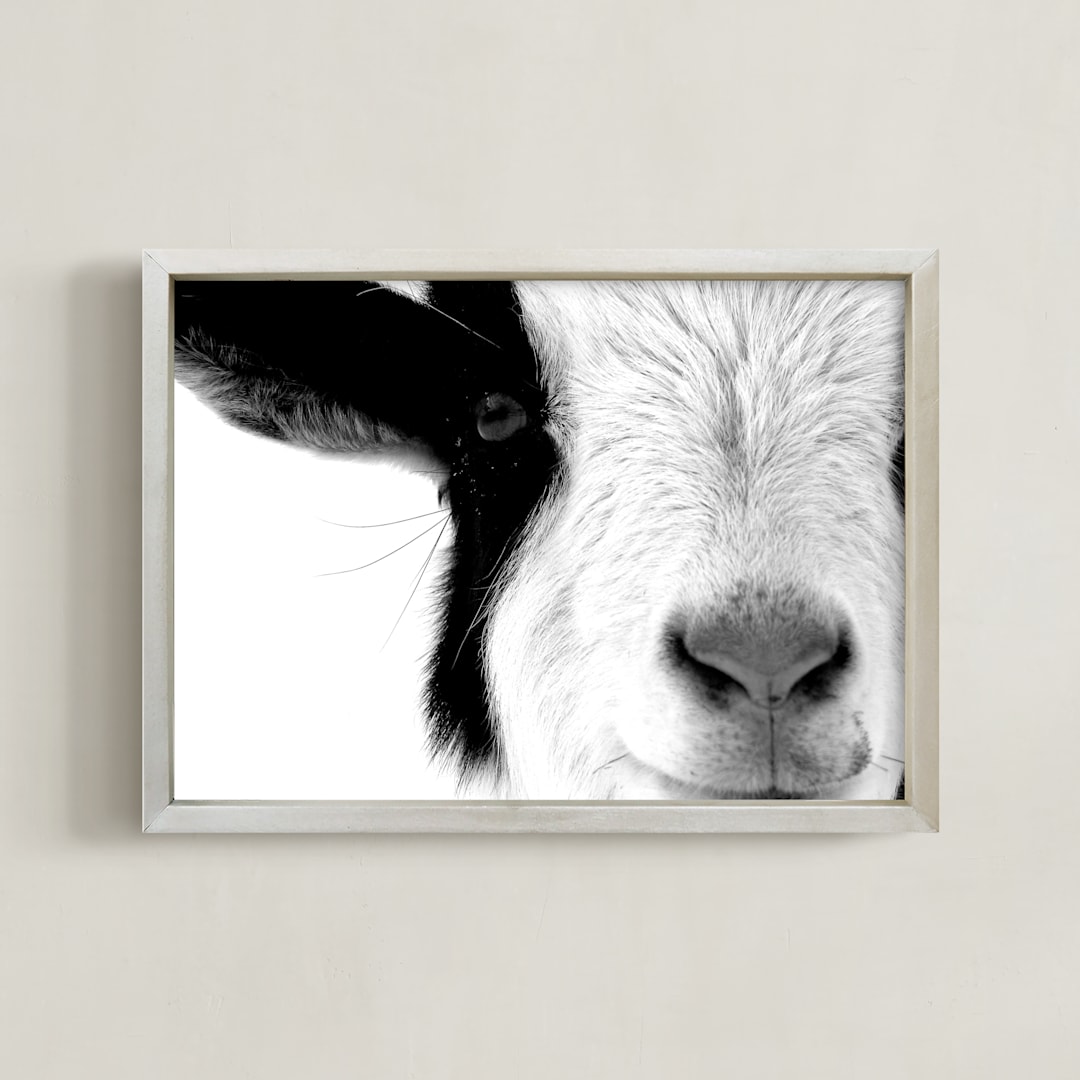 "Pawnee" - Art Print in Black and White by Leslie Le Coq - Framed