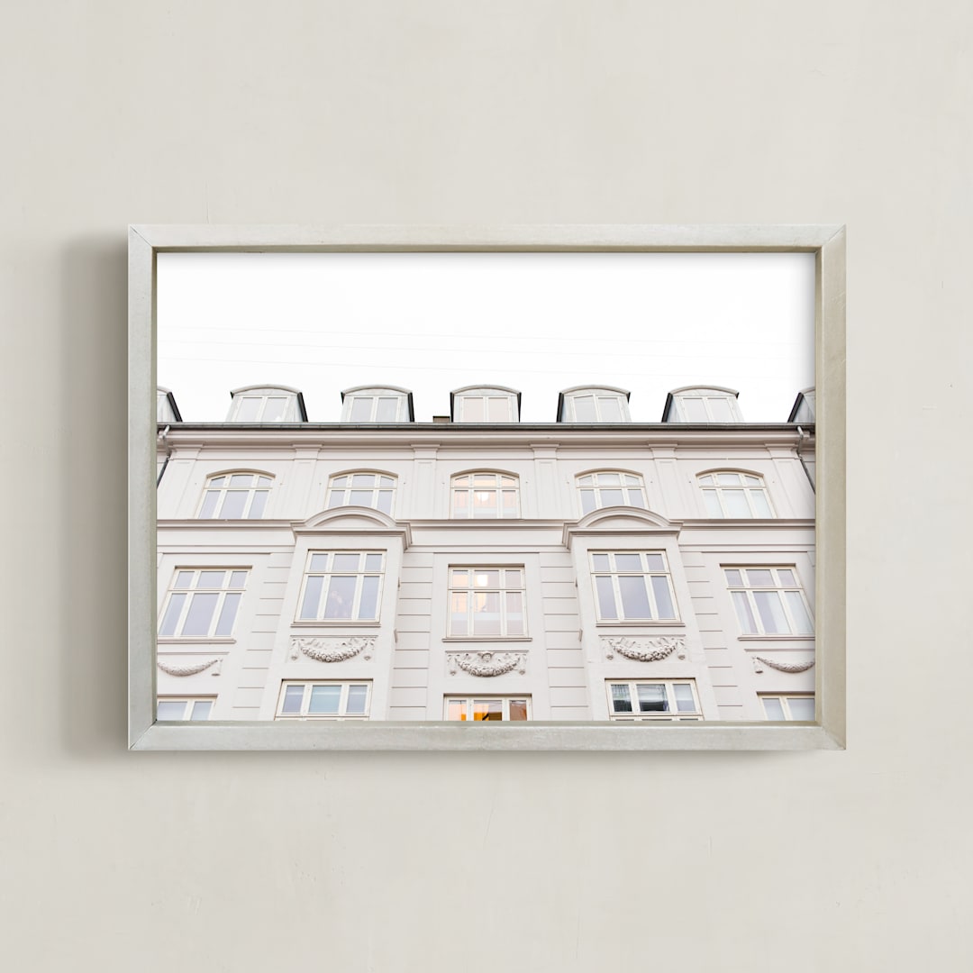 "Facade" - Art Print in Monochrome by Olivia Kanaley Inman - Framed