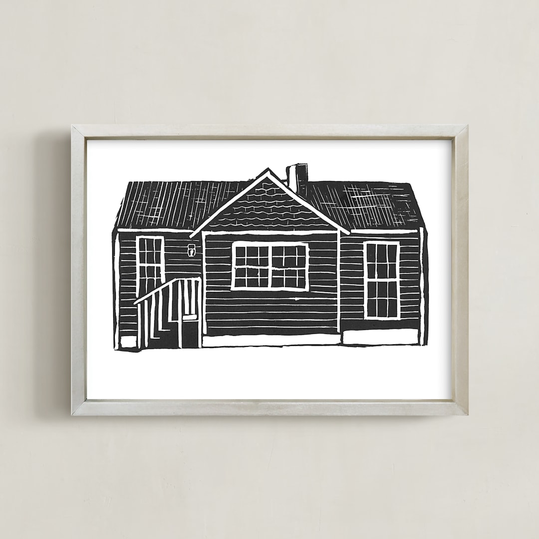 "Home Study 1" - Art Print in Ink by Akweley Creative - Framed