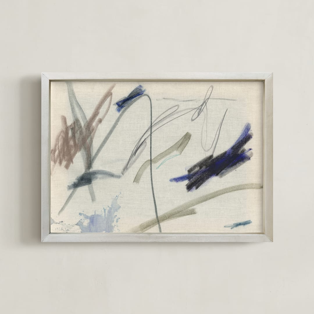 "Lines" - Art Print in Canvas by Lauren Packard - Framed