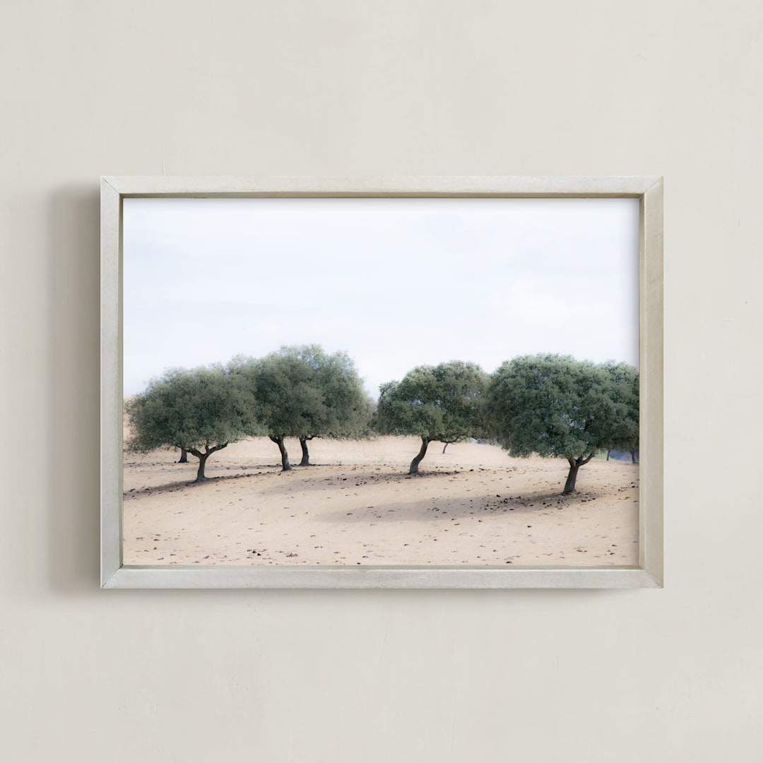 "Casting Shade" - Art Print in Sage by Courtney Crane - Framed