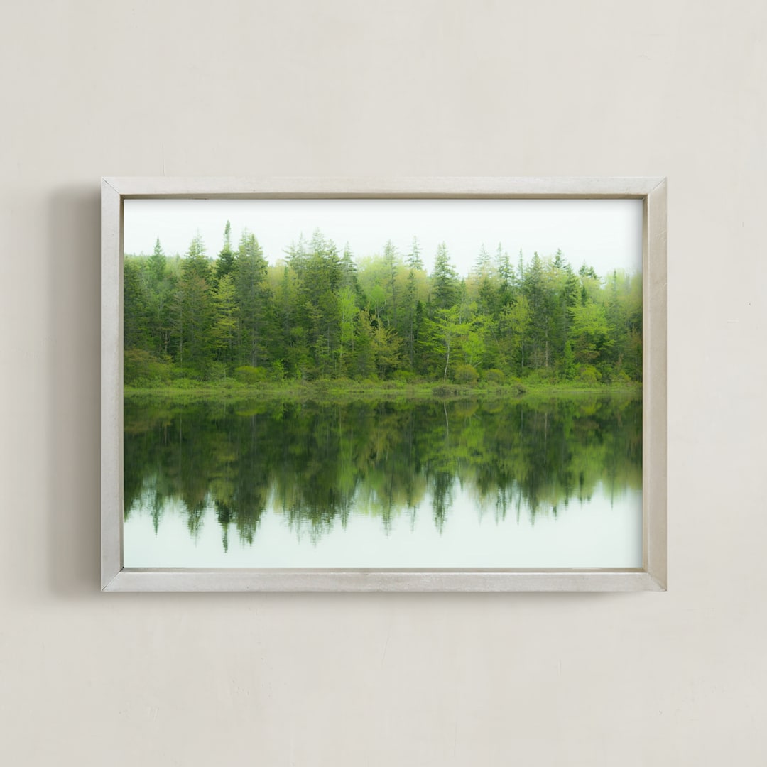 "Hush" - Art Print in Forest Green by Courtney Crane - Framed