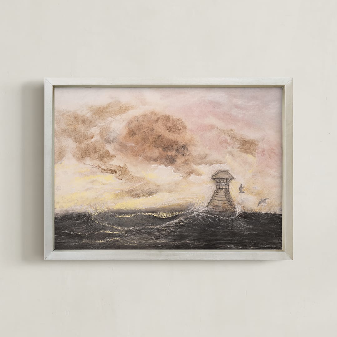 "Lighthouse 1" - Art Print in autumn by Ramnik Velji - Framed