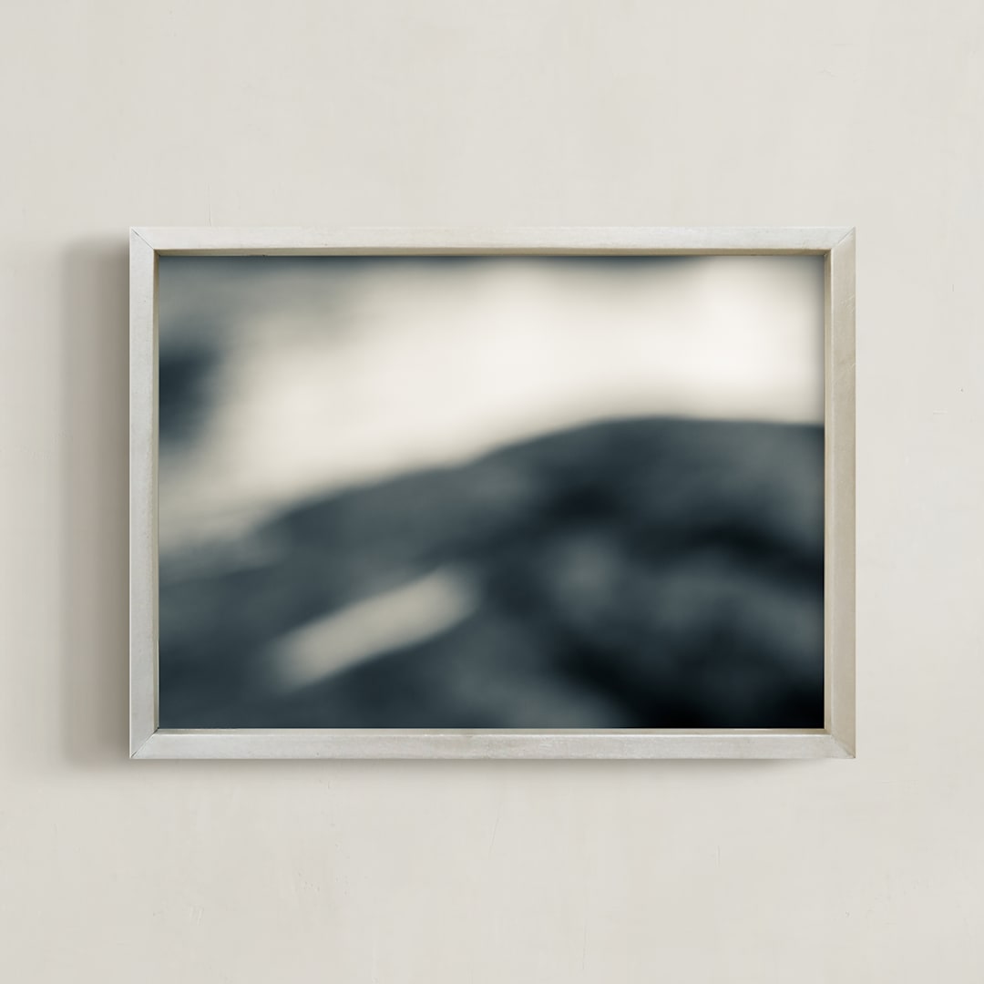 "Untamed Blues Series 5" - Art Print in Midnight Blue by AMANDA LOMAX - Framed