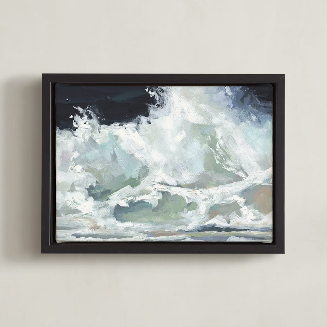 "No Going Back Now 1" - Art Print in Pearl by Khara Ledonne - Framed Canvas