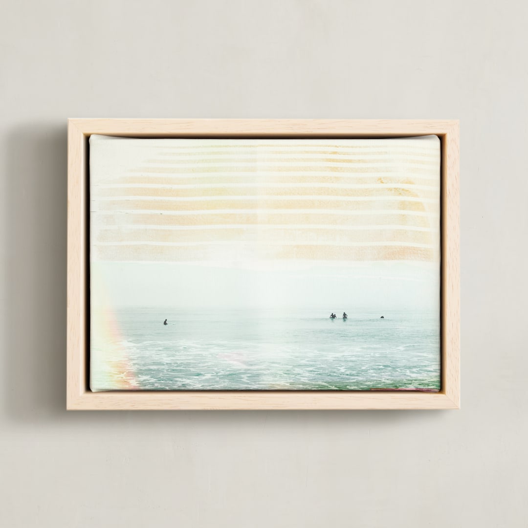 "County Line 3" - Art Print in Ocean by Kamala Nahas - Framed Canvas