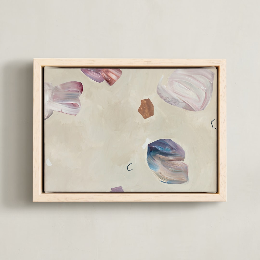 "Twirl" - Art Print in Orchid by Jennifer Daily - Framed Canvas