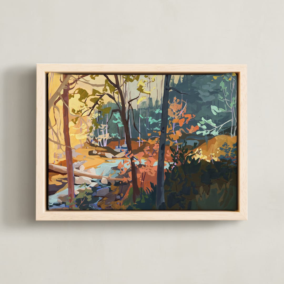 "The Wildwood" - Art Print in Blue Pine by Jess Franks - Framed Canvas