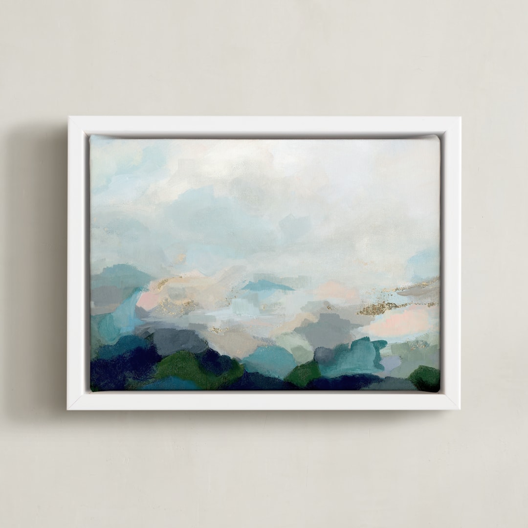 "Lifting Fog" - Art Print in Jewel by Nicole Walsh - Framed Canvas