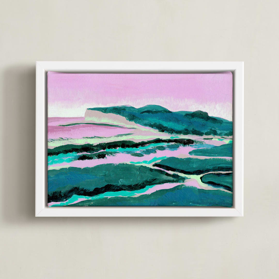 "Seven Sisters" - Art Print in Ocean by Tishya Oedit - Framed Canvas
