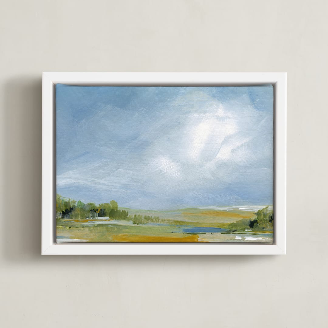 "October" - Art Print in Sky by Roberta Hoiness Art - Framed Canvas